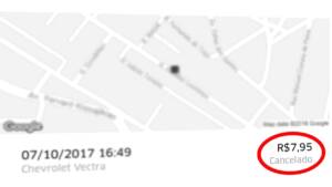 Taxa de Cancelamento Uber