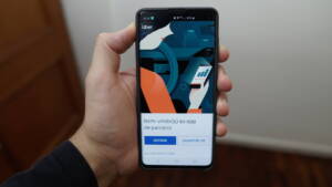 Tela inicial do aplicativo Uber de motoristas