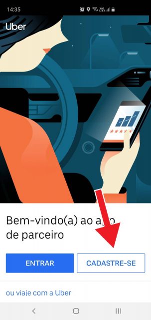 Cadastro na Uber